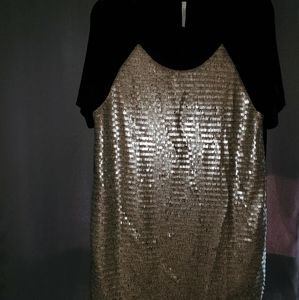 Gold sequin dress